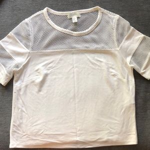 Oversized crop workout top